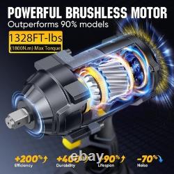 1328Ft-lbs 1800N. M Impact Wrench Cordless, 1/2 Brushless High Torque Impact