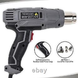 1500W Fast Heat Gun/Hot Air Gun Heavy Duty Hot Air Gun Kit with Dual Temperature