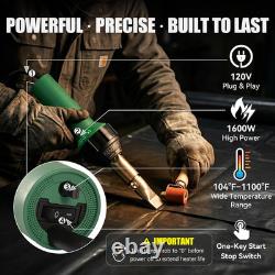 1600W Hot Air Plastic Welder Kit, Heat Gun With 16.4FT Extra-Long Power Cord 40M