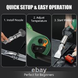 1600W Hot Air Plastic Welder Kit, Heat Gun With 16.4FT Extra-Long Power Cord 40M