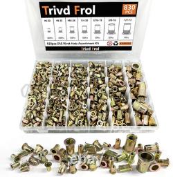 16 Rivet Nut Tool with 830Pcs SAE Rivet Nut Assortment Kit