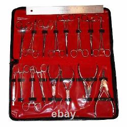 16pcs Piercing Tool Kit Body Piercing Forceps Ring Closer Opener Clamps Tools