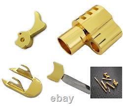 1911 gun parts Kit, Polished Real 24k gold plated 1911 Hammer, pins, screws Comp
