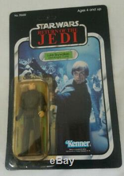 1983 Kenner Star Wars ROTJ 77 back Luke Skywalker Jedi Knight Outfit Unpunched