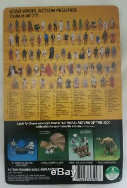 1983 Kenner Star Wars ROTJ 77 back Luke Skywalker Jedi Knight Outfit Unpunched