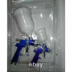 1.0mm 1.4mm 2pcs HVLP Spray Gun Kit 600ml 100ml 30-80 PSI 1/4 1-3 HP with Gauge