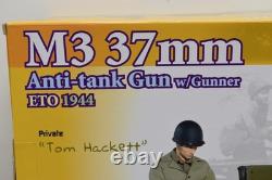 1/6 WWII Anti-Tank Gun M3 37mm Dragon Model Kit Gunner Tom Hackett New Open Box