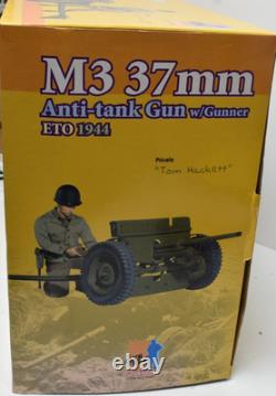 1/6 WWII Anti-Tank Gun M3 37mm Dragon Model Kit Gunner Tom Hackett New Open Box