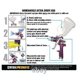 20 oz HVLP Gravity Feed Air Spray Gun with Regulator PLUS 19 pc Cleaning Brush Kit