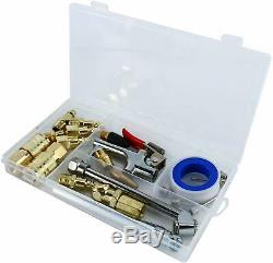 22pc Air Tool Accessory Kit Pneumatic Brass Compressor Hose Blow Gun Tool Set
