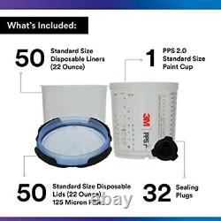 26301 PPS 2.0 Spray Gun Cup, Lids and Liners Kit, 125-Micron Filt
