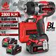 2800nm Cordless Electric Impact Wrench Gun 1/2'' Brushless High Power Driver Kit
