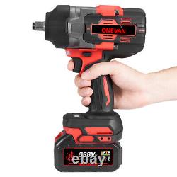 2800Nm Cordless Electric Impact Wrench Gun 1/2'' Brushless High Power Driver Kit