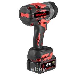 2800Nm Cordless Electric Impact Wrench Gun 1/2'' Brushless High Power Driver Kit