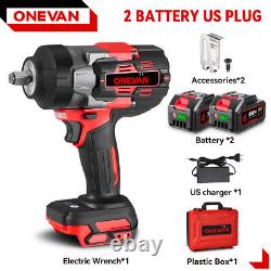 2800Nm Cordless Electric Impact Wrench Gun 1/2'' Brushless High Power Driver Kit
