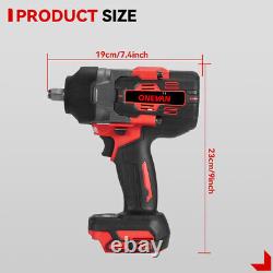 2800Nm Cordless Electric Impact Wrench Gun 1/2'' High Power Driver With 2x Battery