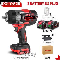 2800Nm Cordless Electric Impact Wrench Gun 1/2'' High Power Driver With 2x Battery