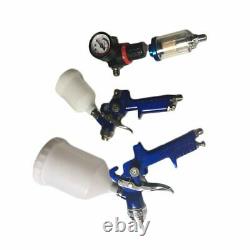 2 HVLP 1.0mm 1.4mm Air Spray Nozzle Gun Kit Primer Gravity Feed Paint 30-80PSI