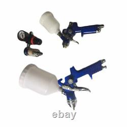 2 HVLP 1.0mm 1.4mm Air Spray Nozzle Gun Kit Primer Gravity Feed Paint 30-80PSI