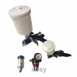 2 HVLP 1.0mm 1.4mm Air Spray Nozzle Gun Kit Primer Gravity Feed Paint 30-80PSI