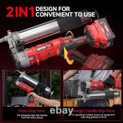 2-In-1 Electric Grease Gun Kit, Upgraded 12,000 Psi, 2×4000Mah Batteries, Built fo