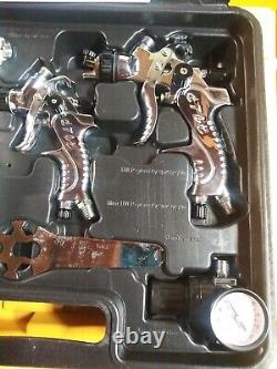 2 Piece HVLP Professional Auto Paint Spray Gun Kit Open Box