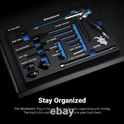 2-Way Air Blow Gun Kit with Nozzles & Rubber Tips, 19 Pieces