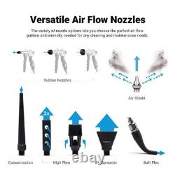 2-Way Air Blow Gun Kit with Nozzles & Rubber Tips, 19 Pieces