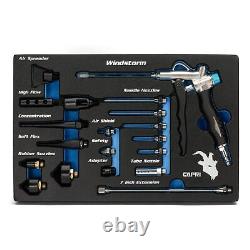 2-Way Air Blow Gun Ultimate Kit with Nozzles and Rubber Tips, 19-Piece