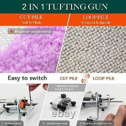 2 in 1 Tufting Gun Starter Kit for Custom Rug Making Electric Carpet Weaving