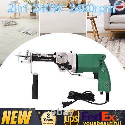 2in1 Carpet Hand Tufting Gun Electric Cut Loop Pile Weaving Flocking Machine Kit