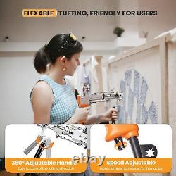 2in1 Cut Loop Pile Rug Tufting Gun With Electric Carpet Trimmer Carving Tool Kit