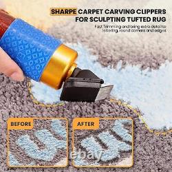 2in1 Cut Loop Pile Rug Tufting Gun With Electric Carpet Trimmer Carving Tool Kit