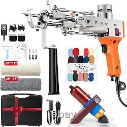 2in1 Cut Loop Pile Rug Tufting Gun With Electric Carpet Trimmer Carving Tool Kit