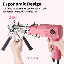 2in1 Rug Tufting Gun Kit Electric Cut Pile Rug Gun Starter Kit for Rug Making US