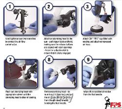 3M 16587 Accuspray Spray Gun Kit HGP with 1.8 mm 2.0 mm Heads & Air Valve Control
