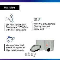3M 26000 PPS Series 2.0 Spray Gun Cup, Lids and Liners Kit, Standard, 22 oz