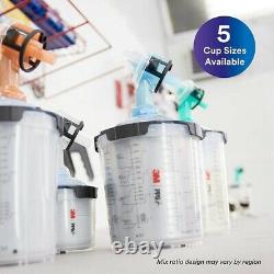 3M 26024 PPS 2.0 Spray Gun Cup, Lids & Liners Kit, Large 28oz, 200-Micron Filter