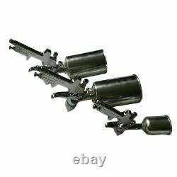 3 HVLP Air Spray Gun Kit 1.0mm/1.4mm/1.8mm HVLP Air Inlet 1/4
