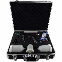 3 x Spray Gun Kit HVLP 0.8mm LVLP 1.3mm 1.7mm + Gauge & Filter in Carry Case