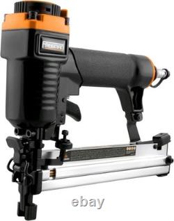 4-Piece Pneumatic Nailer and Stapler Kit with Canvas Bag for Construction