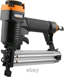 4-Piece Pneumatic Nailer and Stapler Kit with Canvas Bag for Construction