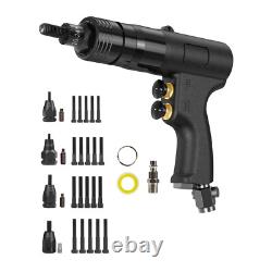 4-in-1 Pneumatic Rivnut Gun Kit 10-24/1/4/5/16/3/8 + 20 Mandrels Nutsert Gun