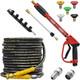 5000psi Pressure Washer Hose And Gun, 3/8'' Power Hose 50ft
