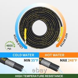 5000PSI Pressure Washer Hose and Gun, 3/8'' Power Hose 50FT