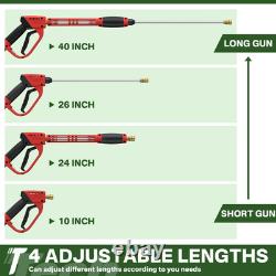 5000PSI Pressure Washer Hose and Gun, 3/8'' Power Hose 50FT