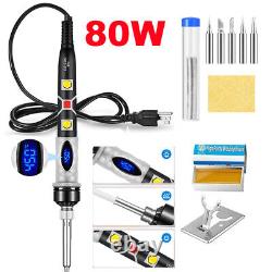 60W Electric Soldering Iron Kit Welding Gun Tools Solder Flux Wire Tips Station