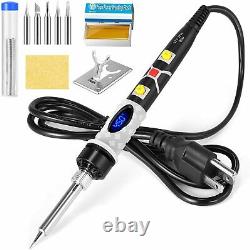 60W Electric Soldering Iron Kit Welding Gun Tools Solder Flux Wire Tips Station