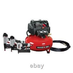 6 Gal. 150 PSI Portable Electric Air Compressor with 3 Nail Guns & 25 ft Hose