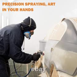 A610 Lvlp Air Spray Gun Premium Kit 50x Disposable Cup 1.3/1.5/1.7/2.0mm Nozzles